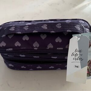 NWT LUG Double Decker rare collection print purple hearts